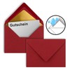 50 envelopes in dark red with gold lining, DIN C7