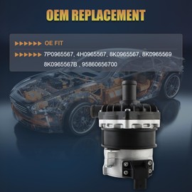 Bulubiu 7P0965567 Electric Water Pump Electric Coolant Pump Fit for A4 S4 A5 S5 A6 A7 A8 Q7 quattro Jetta 2013-2016 Touareg 2011-2015 Cayenne 2011-2018 Panamera 2012-2016 aftermarket part Replace