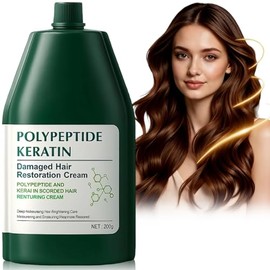 Polypeptide Keratin Hydrating Smoothing Damage Repair Cream, Hydrating Hair Protein Cream, Polypeptide Keratin Essence Care, Hair Repair For Dry...   