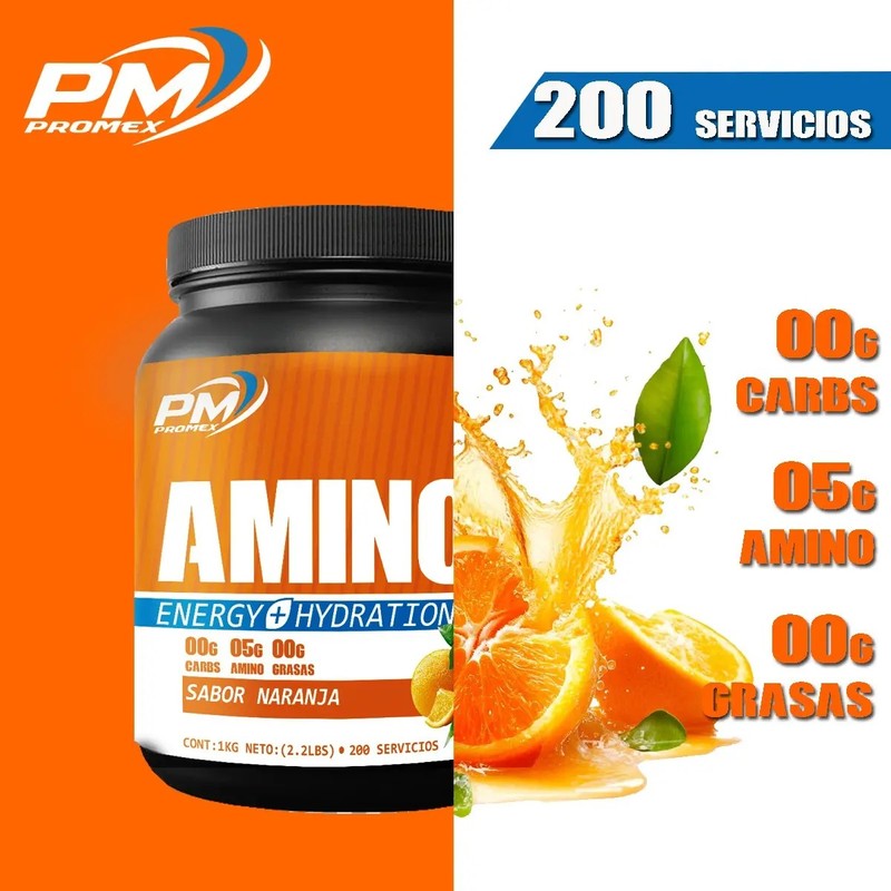 Aminoácidos En Polvo 1kg Promex 200servicios Varios Sabores