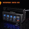Nilight 4 Gang Rocker Switch Box 12V SPST ON Off