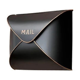 NACH Black Mailbox Wall Mount, 11.5 x 9 x 4.5 inch Wall Mount Mailboxes for Outside, Waterproof Mailboxes for Outside - Envelope Mailbox