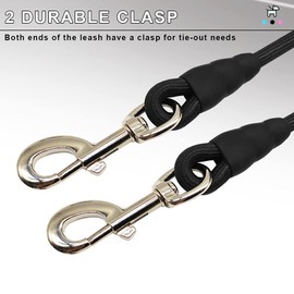 SEPXUFORE Tie Out Rope Dog Leash, 8-10-13-15-20-25-30-35-40-45-50FT Heavy Duty Nylon Check Cord for Medium Large Dogs Indoor/ Outdoor Playing Camping Backyard