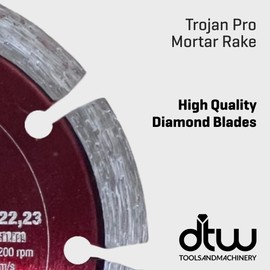 TROJAN 125mm (5") Angle Grinder Professional Mortar Pointing Diamond Rake Blade Disc