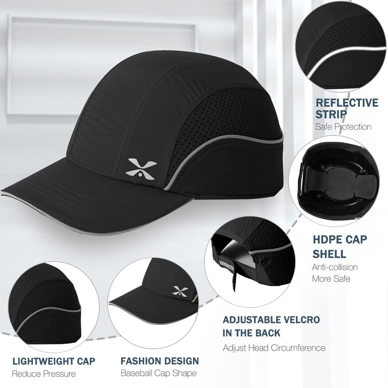 Safety Bump Cap, Baseball Hat Style, Comfortable Head Protection Lightweight