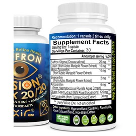 Eye Vitamin Supplements, Set of 2, Supports Retina Macular, 60 Capsules