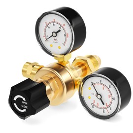 BOGERDACK Argon CO2 Regulators Gauges Gas Welding Regulator 0-4500PSI/0-10BAR, CGA580 Inlet Connection, for MIG and TIG Welding