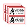 Seat Belts Must Be Worn In This Vehicle Sign Stickers,4x2