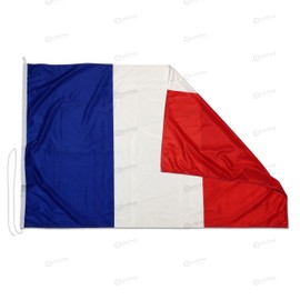 French Flag 100 x 70 cm Nautical Wind Protection Fabric of 115 g/m², Washable France Flag 100 x 70 cm, Professional French Flag 100 x 70 cm with Cord, Cap Seam and Reinforcement Tape on the Edge