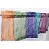 Mango Gifts Recycled Silk Sari Window Curtain Valance, Multicolour Floral