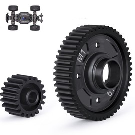 Output Gear, 51-Tooth Steel Center Diff Output Gear 51T with Input Gear 20T Medium Differential Gear Set for TRAXXAS 1/5 X-MAXX 8S MONSTER TRUCK-77086-4 1/6 XRT RC Car, Replacement for 7784X and 7785X