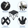 XplrKamp Padded Camping Stool, 18" 500lb Oversized Foot Rest, Black,