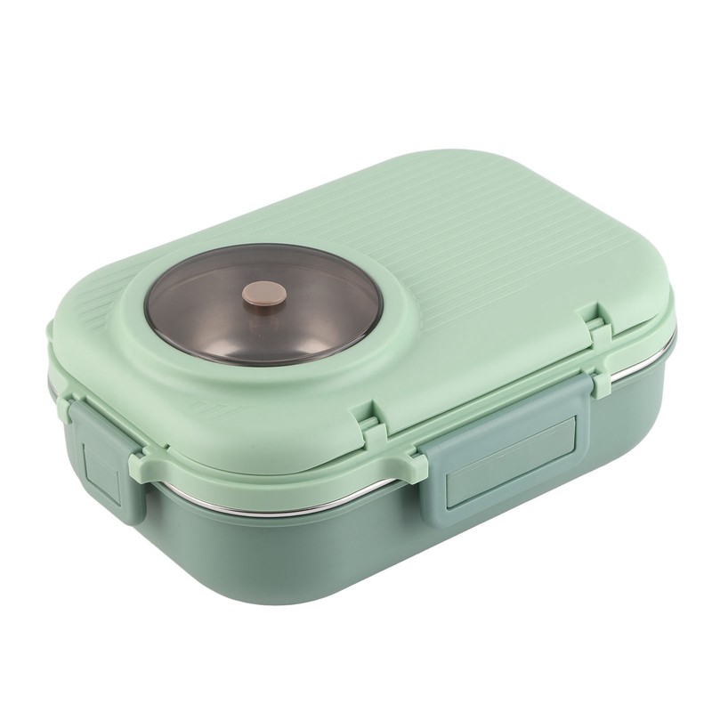 Thermal Lunch Box 1100ml Double Layer 3 Grid Design 304