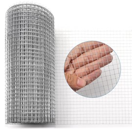 Hardware Cloth 1/4 Inch Galvanized Wire Mesh Roll 8 Inch x 20 ft (23GA) for Garden Plant Welded Metal Wire Fencing Roll, Rabbit Cages Snake Fence (8in-20ft)