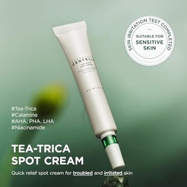 SKIN1004 Tea-Trica Spot Cream, tratamiento de manchas con centella asiática y árbol de té, hidratante facial para calmar áreas específicas, crema de c