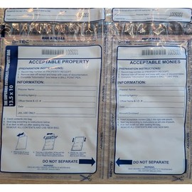 Superior Evidence and Property Bag side-by-side, 13.5 x 10 inches (Package of 100)