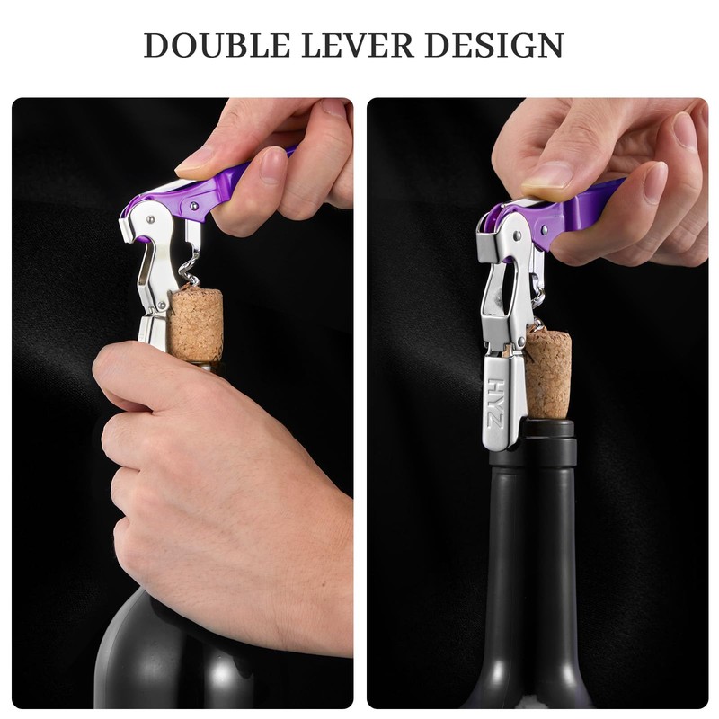 HYZ 2-Pack Wine Opener Waiter Corkscrew, Professional Wine Key for