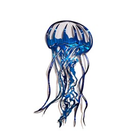 Stainless Steel Ocean Fish Wall Art Hanging Marine Animal Ornaments for Home Living Room Bedroom Decoration