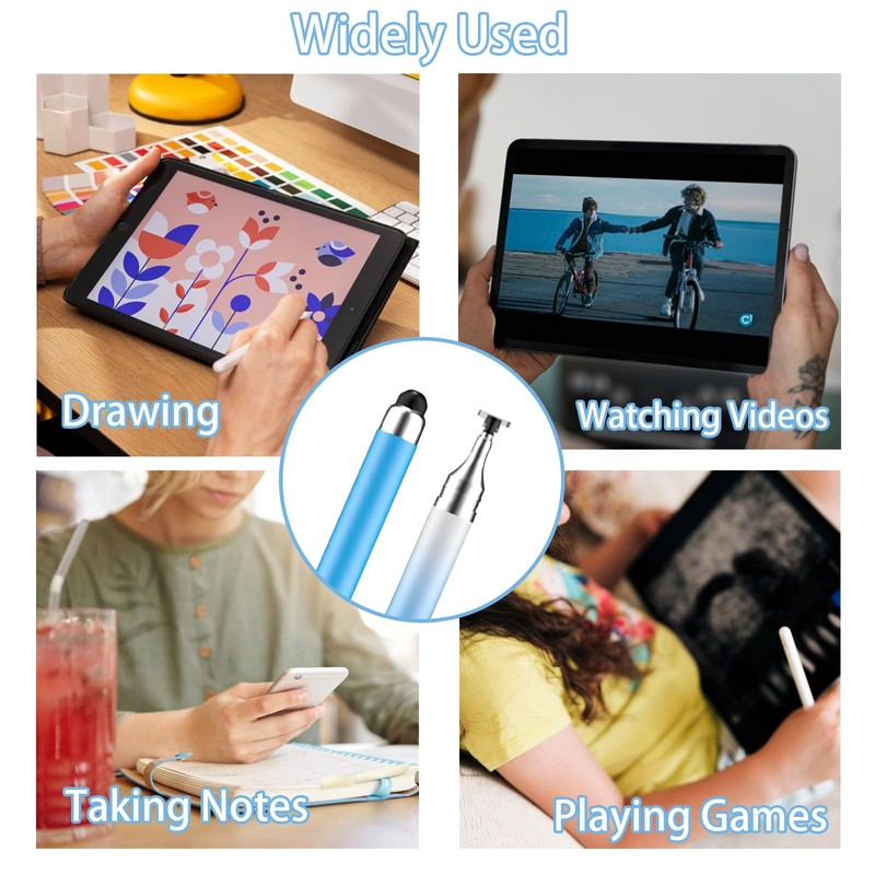 2 in 1 Stylus Pens for Touch Screens,4 Pack Gradient