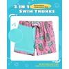 maamgic Boys Swim Trunks with Compression Liner Toddler Stretch Swim