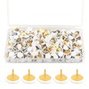 400 PCS White Drawing Pins Kit Round Head Thumbtacks Metal
