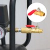 GASHER 10PCS 1/4 Inch Brass Mini Ball Valve Shut Off