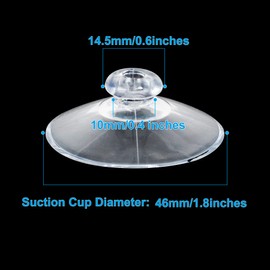 YeeBeny 4PCS Shower Caddy Connectors Suction Cups for Bathroom, 1.8 Inch PVC Plastic Heavy Strength Large Clear Sucker Without Hooks, Replacement Suction Cups Compatible with iDesign