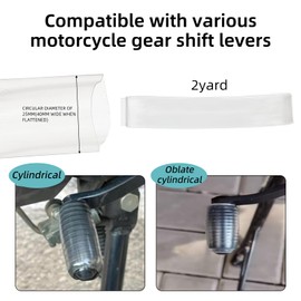 NICENEEDED Clear Shrinkable Shoe Cover For Motorcycle Shifter, Motorcycle Gear Shift Covers Boot Toe Protectors, Transparent Motorcycle Gear Shift Cover Guard Suitable For Men Women