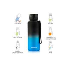meteor Children's Leak-Proof Water Bottle School Nursery Sports Bottle Men's Fruit Infuser Bottle Quick Water Flow Children's Bottle Camping Women's Water Bottle