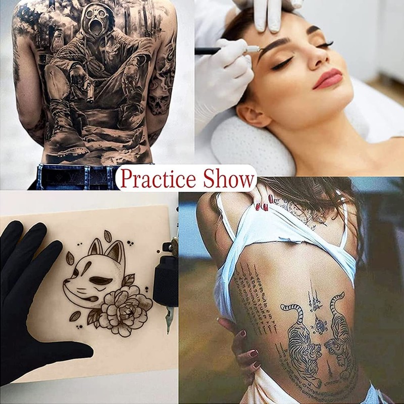 CICITOYWO 5 Pcs Blank Tattoo Skin Practice, Fake Skin Double