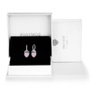 PRAYMOS Pink Heart Earrings for Women Sterling Silver Heart Hoop