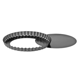 Premier Housewares Fluted Flan Tin, 20 cm, Grey