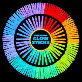 JOYIN JOYIN 200 Mini Glow Sticks(1.7"), 8 Colors, Glow in The Dark for Easter Eggs Party Favors,Easter Basket Stuffer Party Pack, Weddings Classroom Decorations Prizes