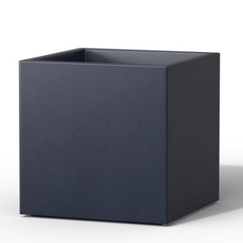 Kante 12.5 Inch Square Concrete Planter, Large Flower Pot with Drainage Hole for Indoor or Outdoor, Medorn Decor for Patio, Garden, Home, Charcoal