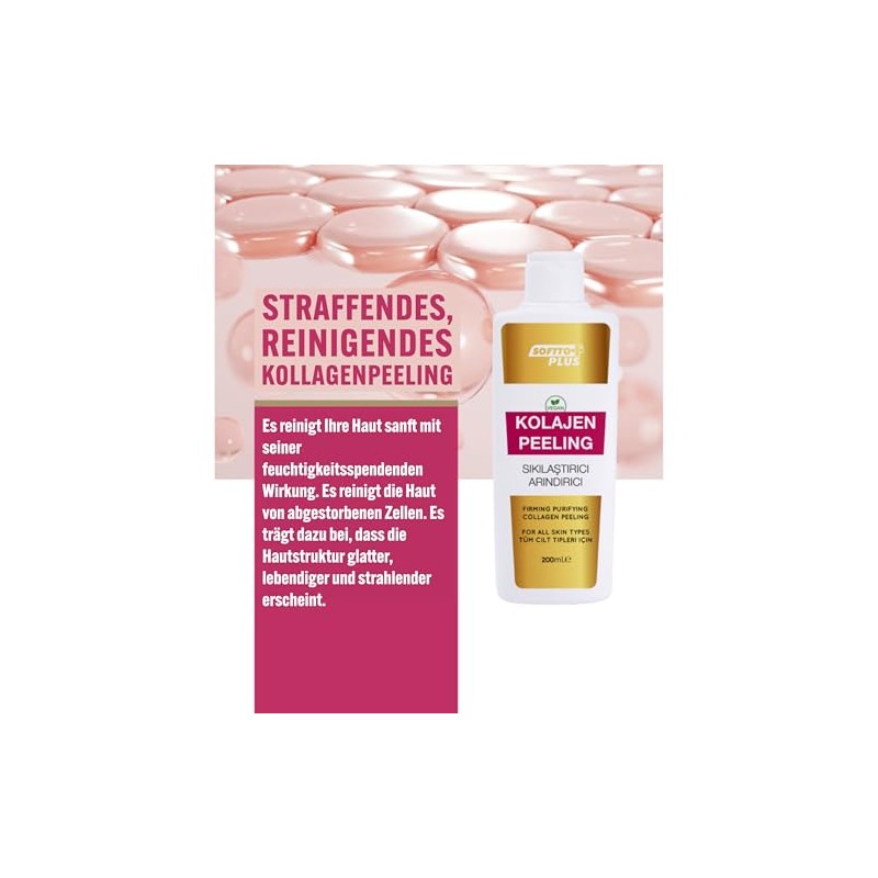 Softto+Plus Kollagen Peeling – Sanfte Reinigung & Straffung für strahlende
