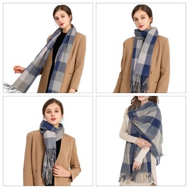 Good Nite Scarf Women Winter Gray Scarves Shawls Scarves Wraps Ladies Christmas Gifts Long Soft Warm Tartan Scarf Wool Spinning Tassel Long Stole for Women Men