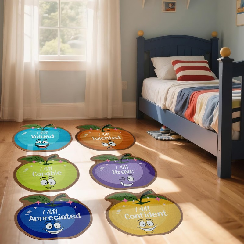 yueyaer 12 Pcs Kids Carpet Circle Seats,16" Kids Classroom Rug