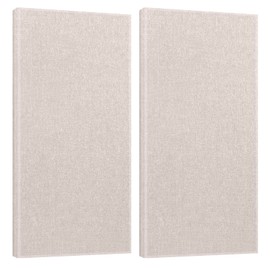 2 Pack Acoustic Panels Sound Absorbing, 47"×23"×2" Thick Sound Proof Panels for Walls, Large Fiberglass Decorative Soundproof Wall Panels, Sound Noise Dampening Panels for Office, Home, Studio