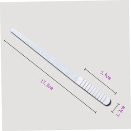 Vaguelly 6Pcs Stainless Steel Nail Filers Double Sided Sanding Manicure and Tools for Home and Professional Use Durable and Rustless for Natural and False Nails