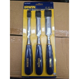 Irwin 3pc Wood Woodworking Chisel Set 1/2", 3/4", 1" Set Of 3
