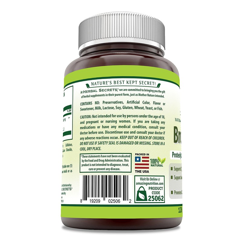 Herbal Secrets Bromelain Supplement 500 Mg Tablets Supplement | Non-GMO