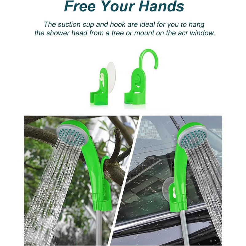 LIBERRWAY Camping Shower for Washing Bicycle Car Green
