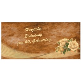 Beautiful Birthday Invitations for Adults Original – Change at Any Age – Desired Text – Pack of 40 DIN Long (21 x 9.9 cm)