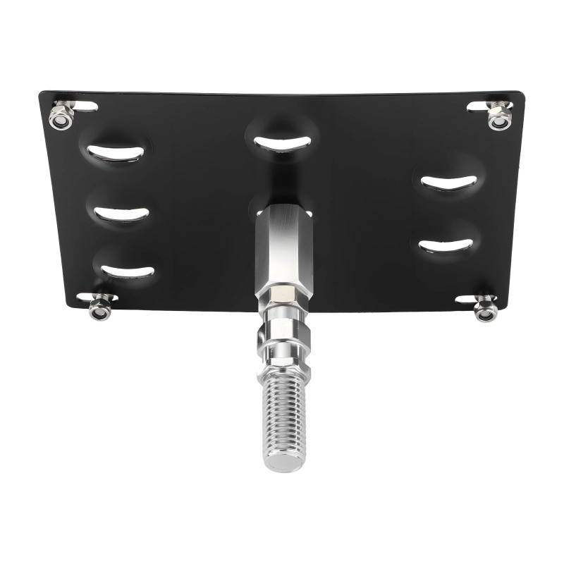 GEARZAAR Bumper Tow Hook License Plate Mount Bracket Holder For