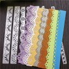 7pcs Flower Lace Cutting Dies, Flower Edge Border Die Cuts