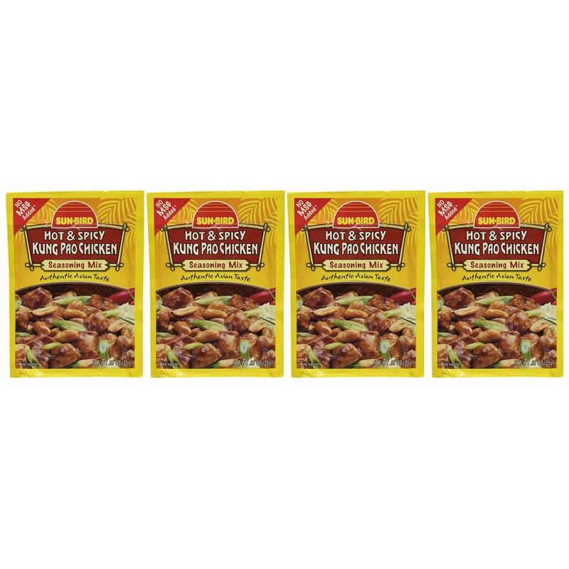 Sun-Bird HOT & SPICY KUNG PAO CHICKEN Asian Seasoning Mix,