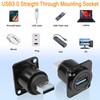 QIANRENON USB 3.0 Male to Female Panel Mount Adapter 5Gbps