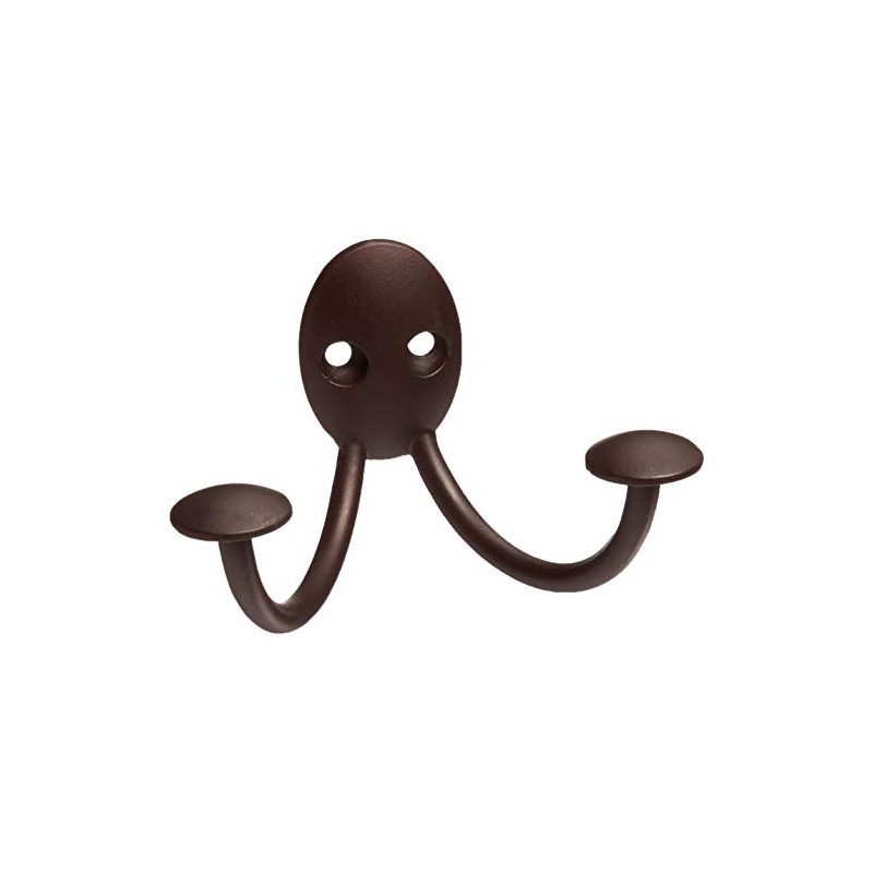 Spectrum Double Prong Hooks for Hanging Coats Towels Robes Clothes