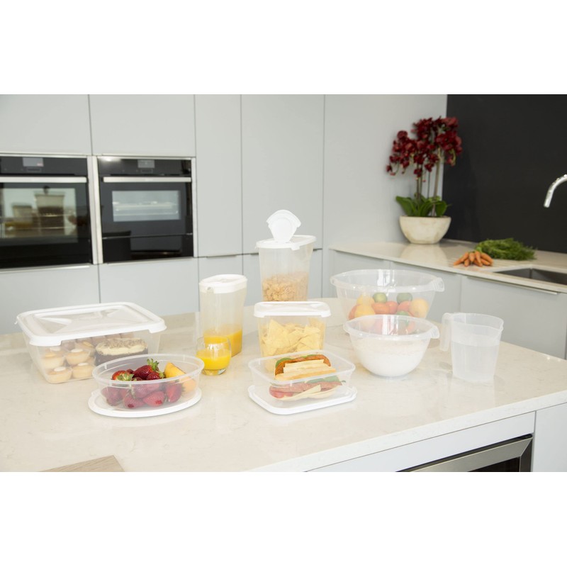 Wham Cuisine Set 4 300ml Round Food Box White Lid-12379,