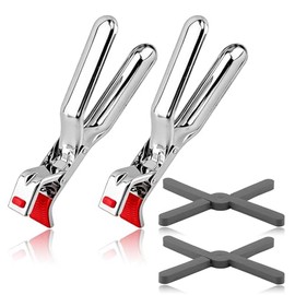 2PCS Hot Plate Gripper Clips, Bowl Holder Tongs, Anti-Scald Multi-Purpose Kitchen Tool for Microwave, Oven, Steamer, Air Fryer, Steamer, Pots